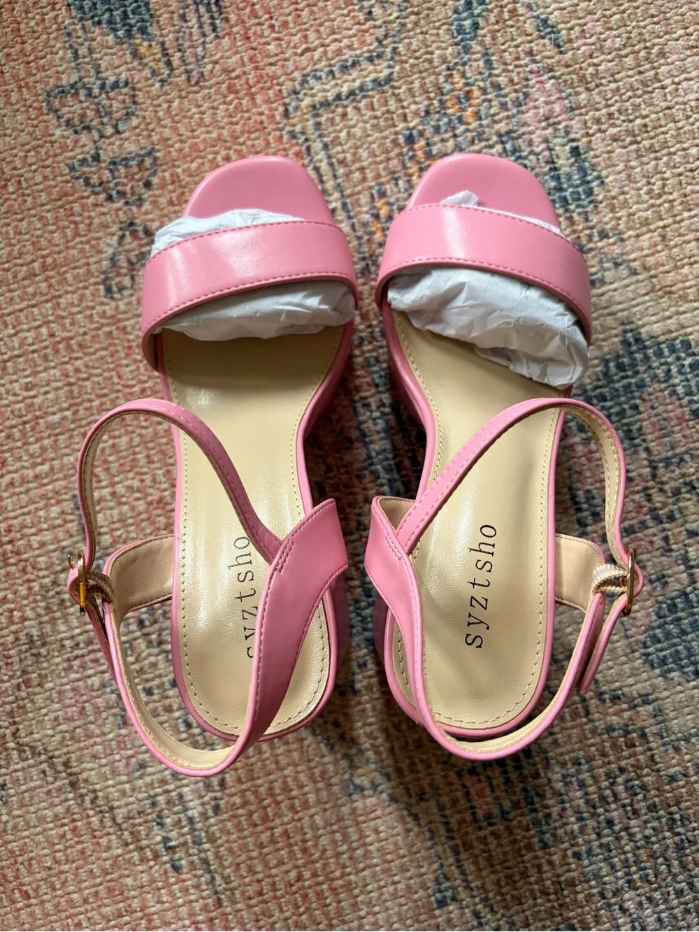 Bubblegum pink platform sandals - NWOT, size 8
